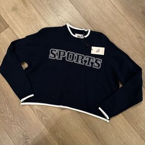 Sincerely Jules Navy Sports Sweater
